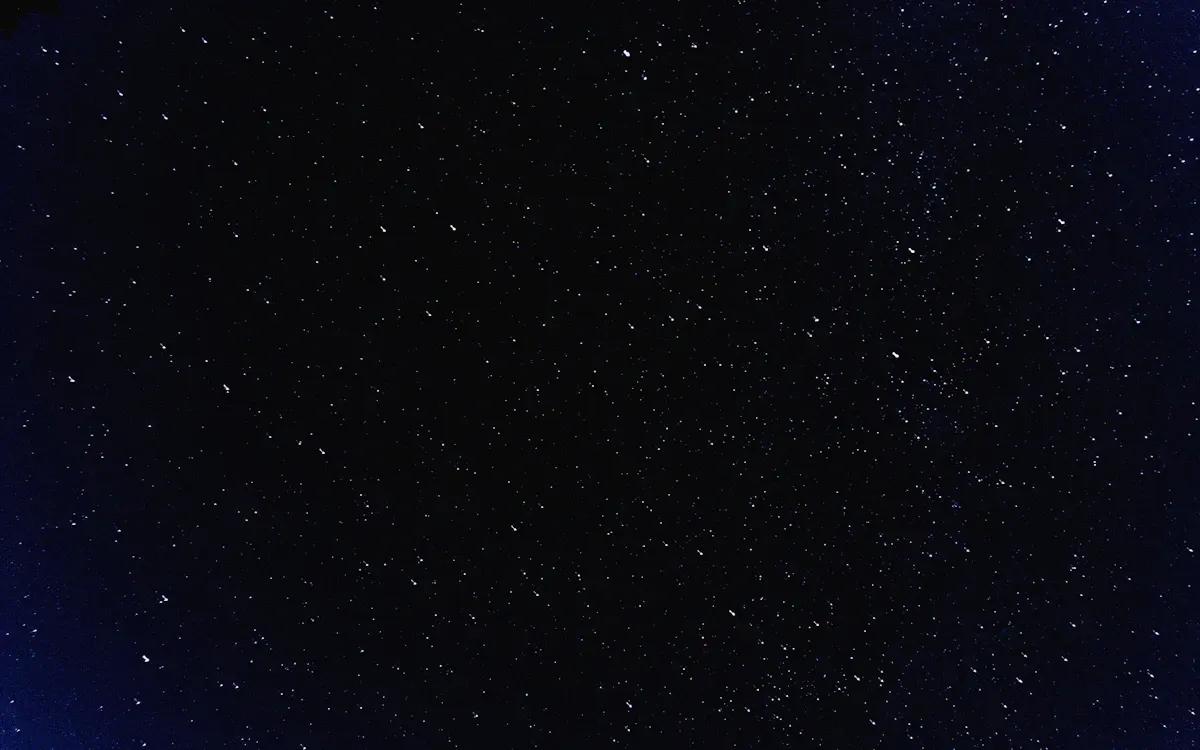 A star-filled night sky